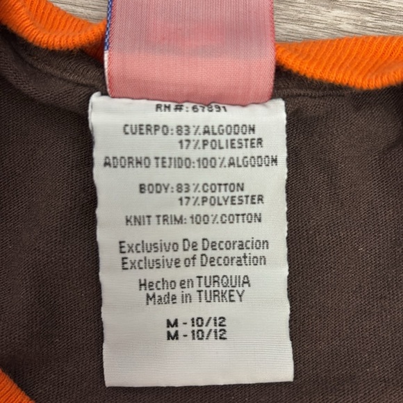 NFL Brown & Orange Cleveland Browns Logo Short Sleeve Tee Boy's Size M 10/12 - Picture 13 of 14